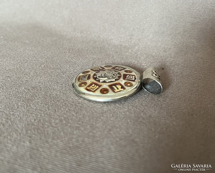 Handmade Mexican or Tibetan metal pendant
