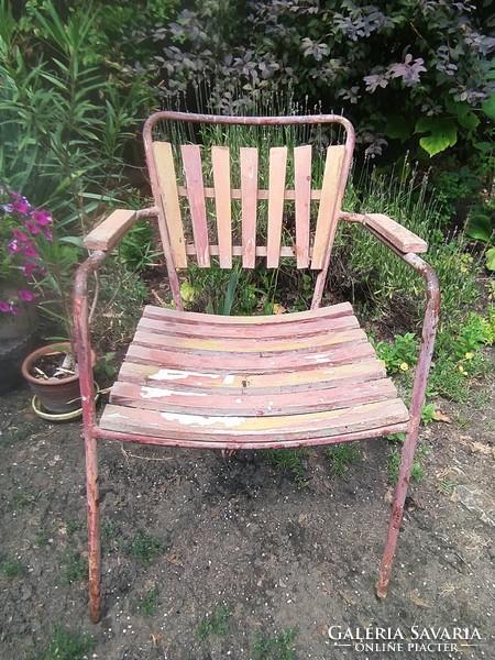Vintage kerti karfás szék