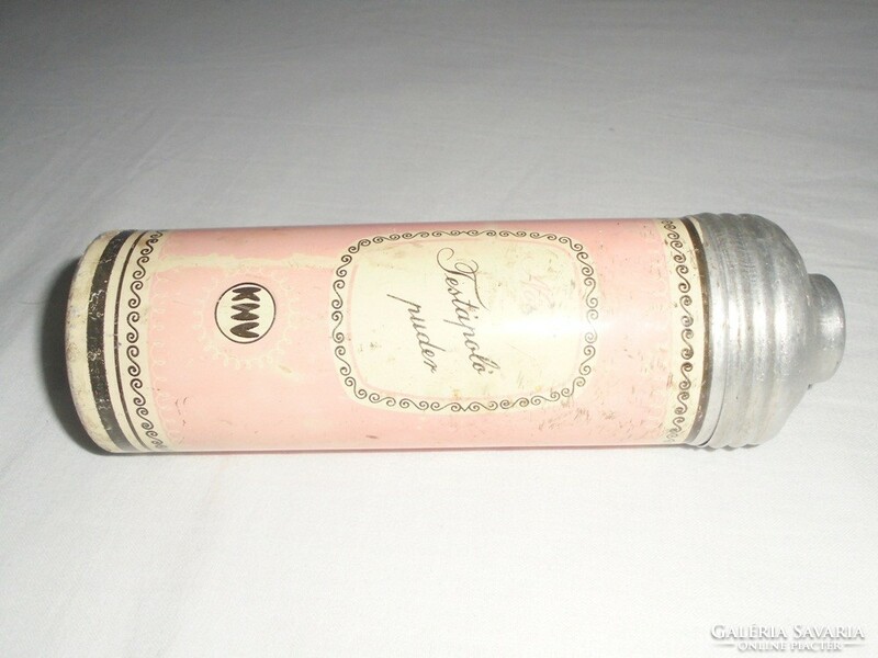 Retro alu alumínium flakon - Női Testápoló puder hintőpor - KHV gyártó - 1960-as évekből