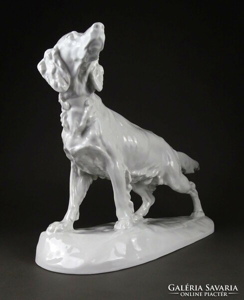 1I117 thick georggy extra large irish setter herend porcelain dog 28 x 39 cm