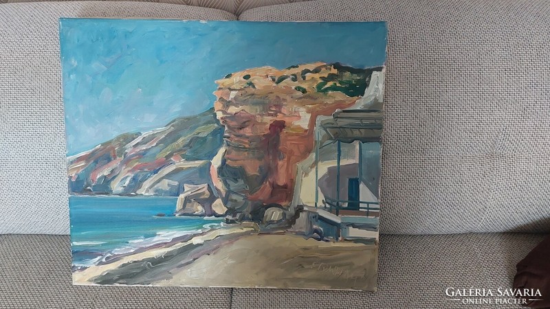 (K) signed, quality landscape painting painting 70x60 cm