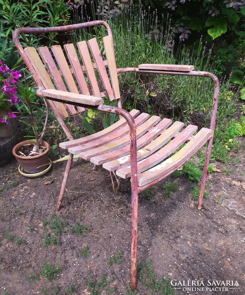 Vintage kerti karfás szék