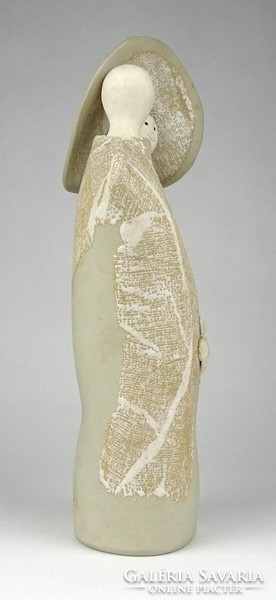 1F885 Sarkantyu Judit jelzett kerámia szobor pár 25.5 cm