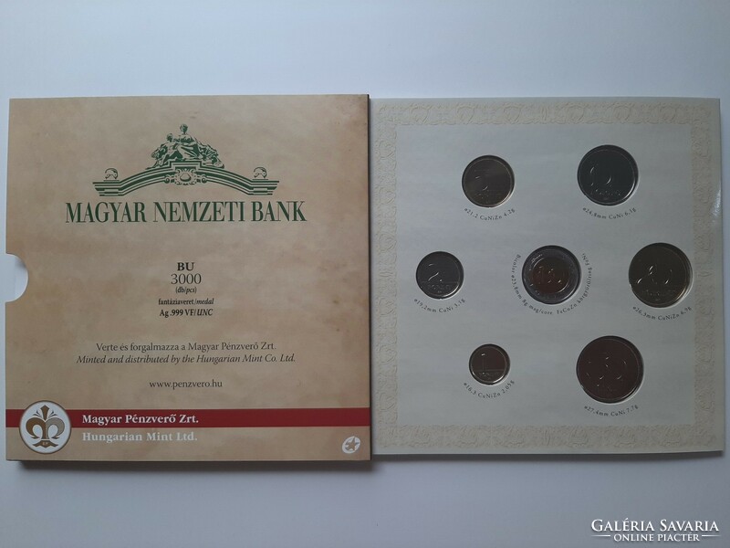 2008 Hunyadi silver Hungarian coins of the renaissance commemorative year of the traffic line