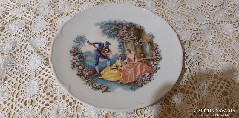 Beautiful, porcelain, romantic, scenic, decorative plate, offering