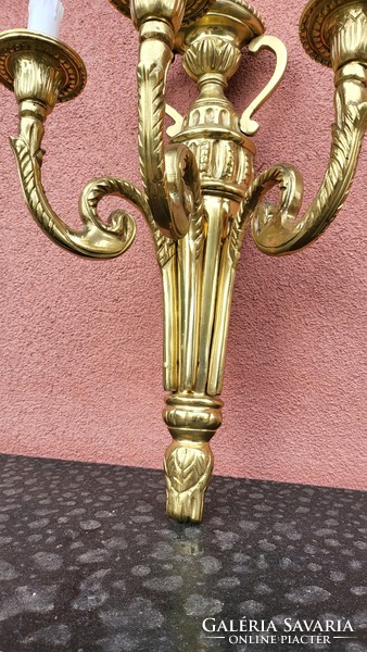Empire copper wall lever with 3 branches