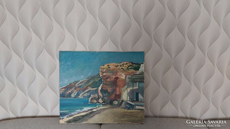 (K) signed, quality landscape painting painting 70x60 cm