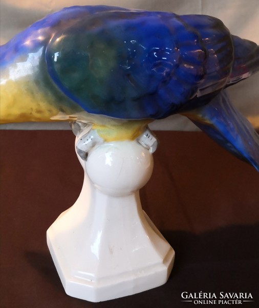 DT/091 - Antik Royal Dux – Ara papagáj porcelán figura