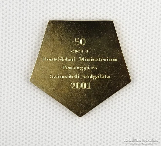 1K131 50 éves a Honvédelmi Minisztérium Pénzügyi és Számviteli Szolgálata 2001 fém emlékérem