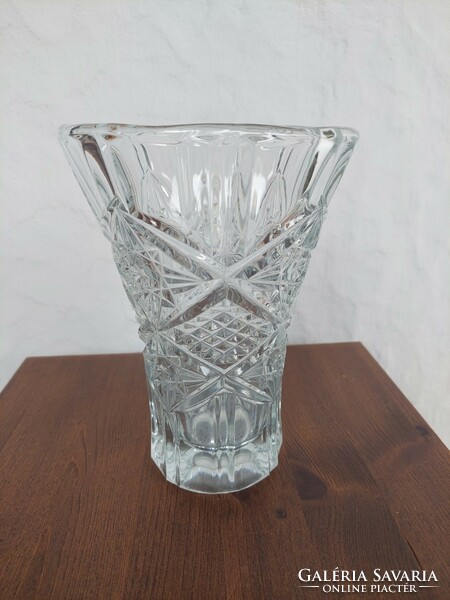 Retro cast glass vase, 20 cm high