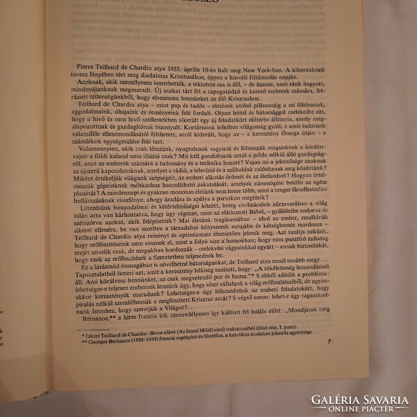 Teilhard De Chardin - Út az Ómega felé  Válogatás Teilhard De Chardin műveiből   1980
