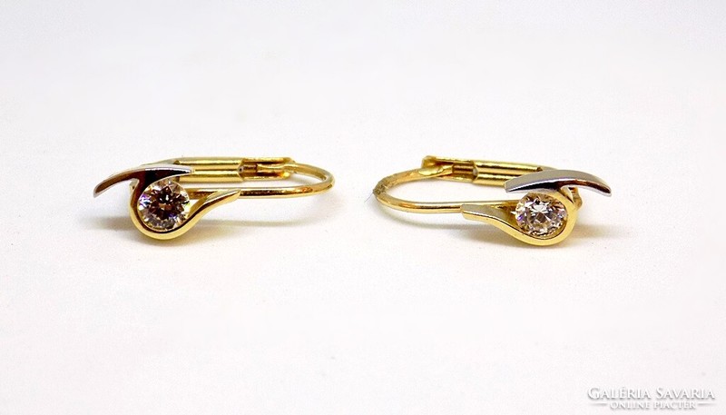 Gold earrings with stones (zal-au98085)
