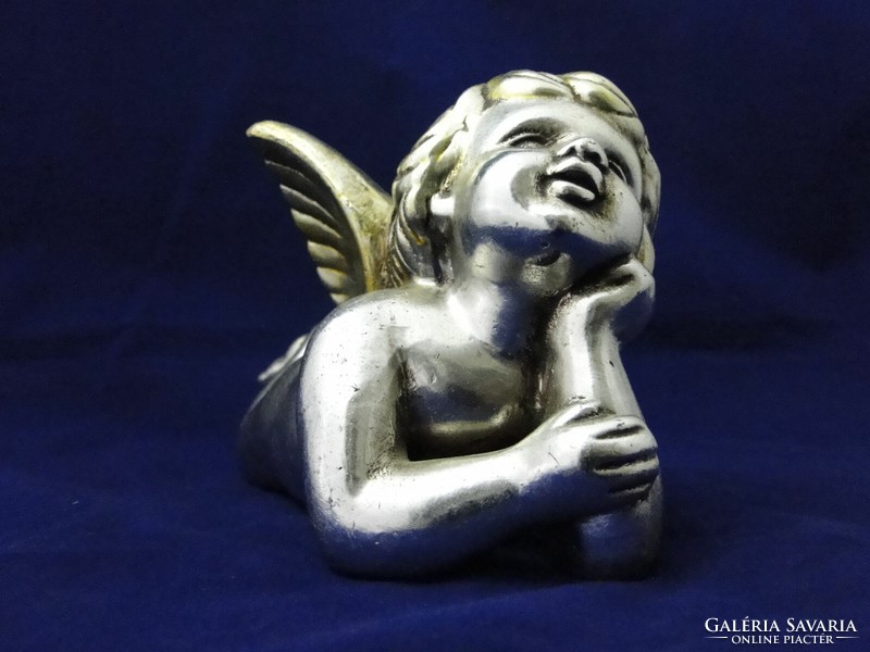 8127 Precious ceramic angel lying on his stomach 22.5 cm