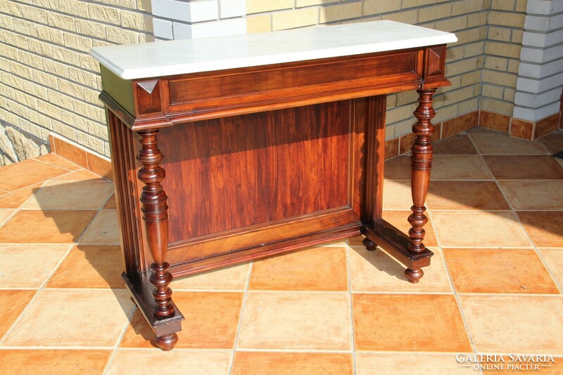 Console table with tin German marble top 8.