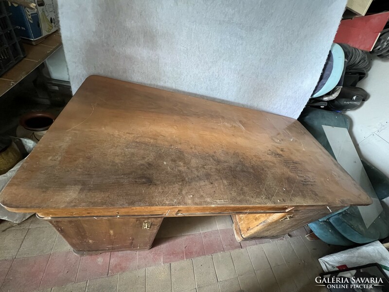 Art Nouveau desk made of wood, needs polishing, for interior decoration. 9069