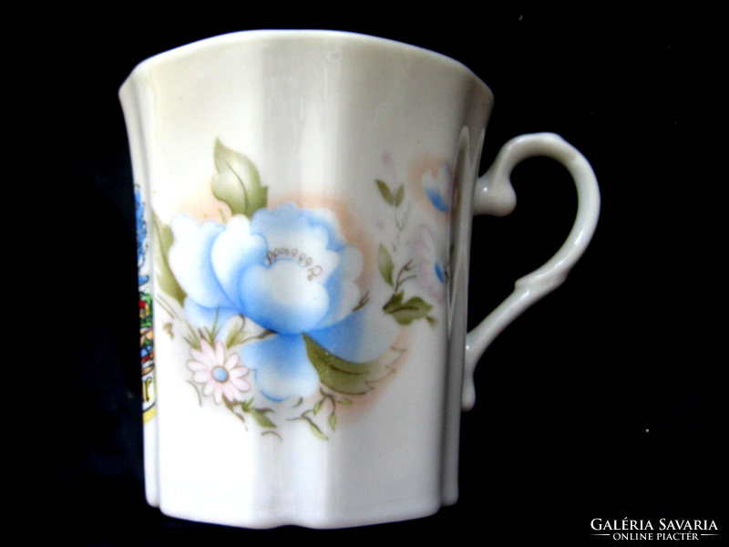 Blue rosy wavy Mariazell souvenir mug