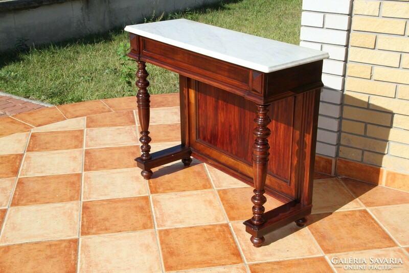 Console table with tin German marble top 8.