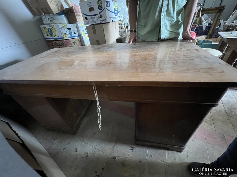 Art Nouveau desk made of wood, needs polishing, for interior decoration. 9069