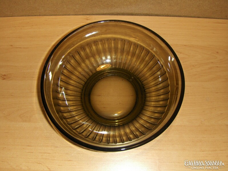 Retro smoked glass serving bowl 21.5 cm (6p)