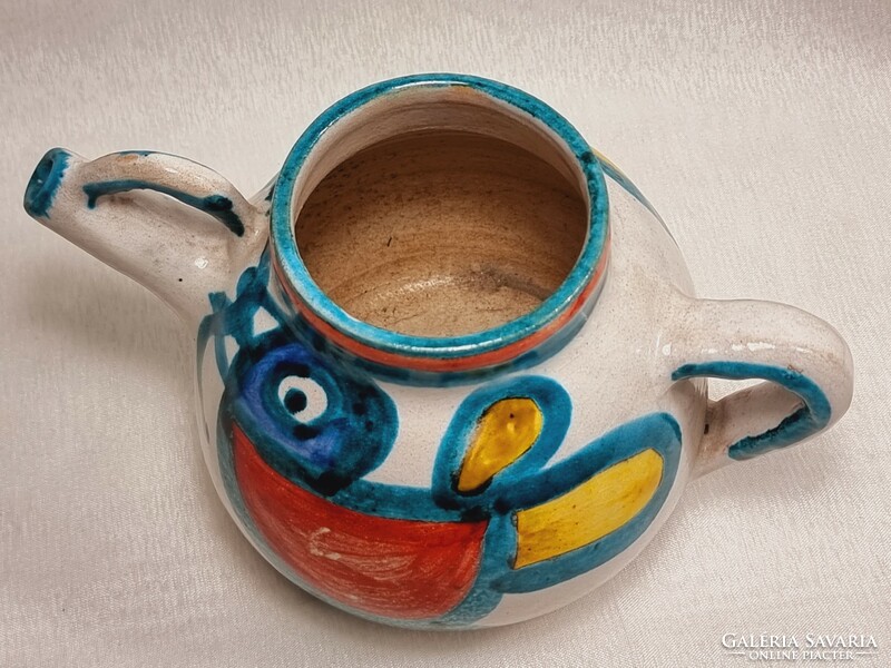 Desimone italy Italian - painted-glazed ceramic jug, 1950s-60s