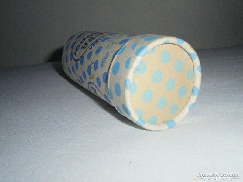 Retro Kék Fehér Baba hintőpor papír doboz - Caola gyártó - 1970-1980-as évekből