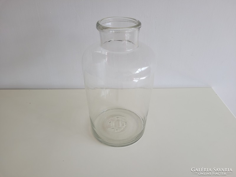 Régi vintage nagy méretű 10 literes befőttes dunsztos üveg 40 cm 10 L