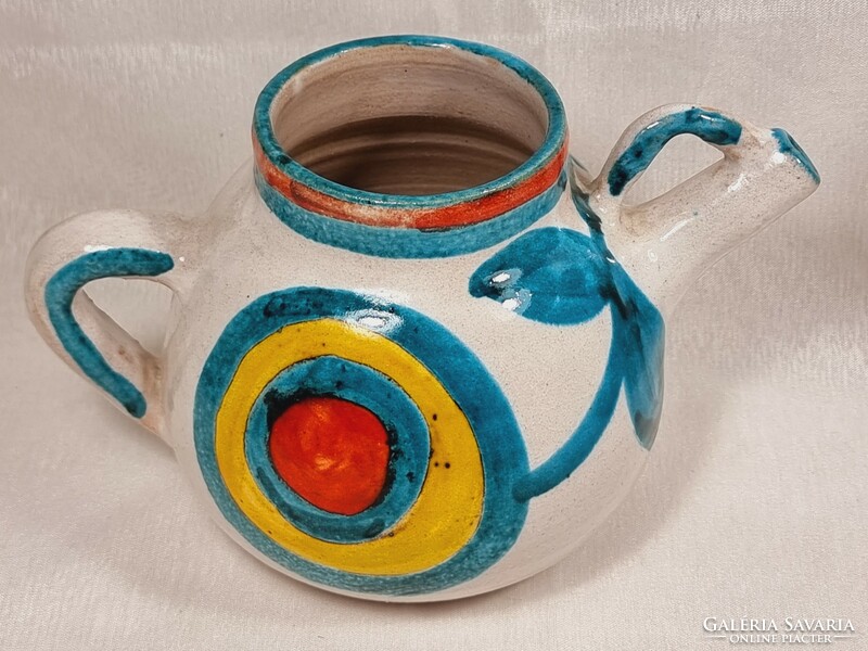 Desimone italy Italian - painted-glazed ceramic jug, 1950s-60s