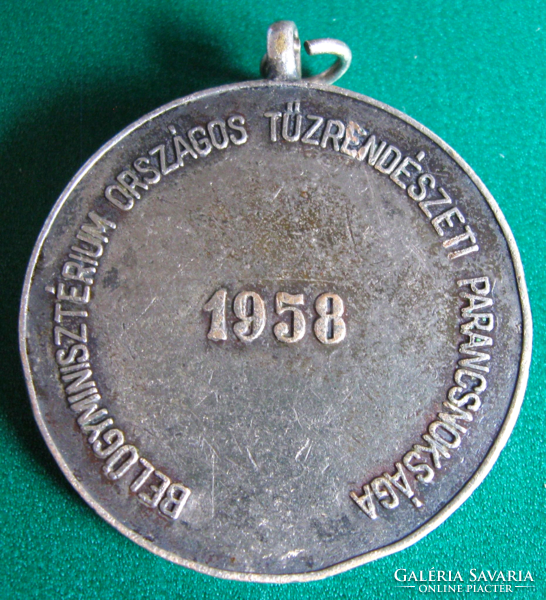 Medal for 10 years of voluntary fire service in 1958. And 150 years old commemorative medal of the fire department 50 ft.