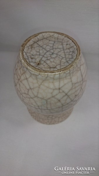 Really nice shredded glazed ceramic vase, xx.Szd second half.