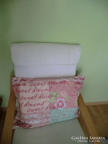 2 identical pillowcases sweet home pink and fresh green 73x45 cm