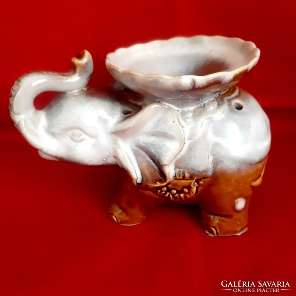 Ceramic, Indian elephant candle holder, candle holder, vaporizer