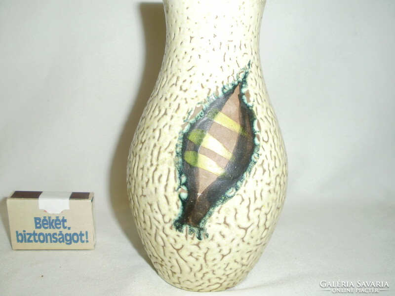 Vintage cracked ceramic vase