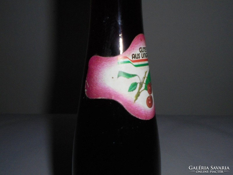 Retro cherry liqueur cherry liqueur drink glass bottle - Helvéciai á.G. 1980s, unopened, rarity