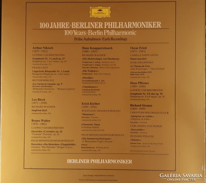100 JAHRE BERLINER PHILHARMONIKER   5  LP  VINYL  BAKELIT LEMEZ