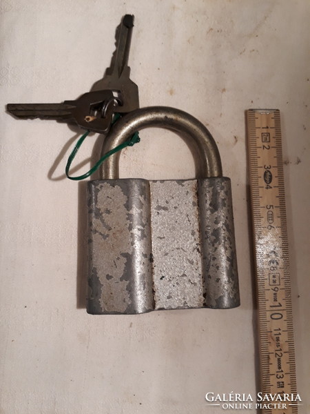 Old soviet padlock with keys