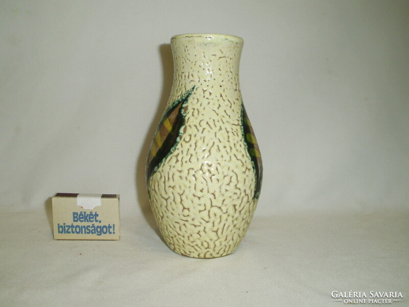 Vintage cracked ceramic vase