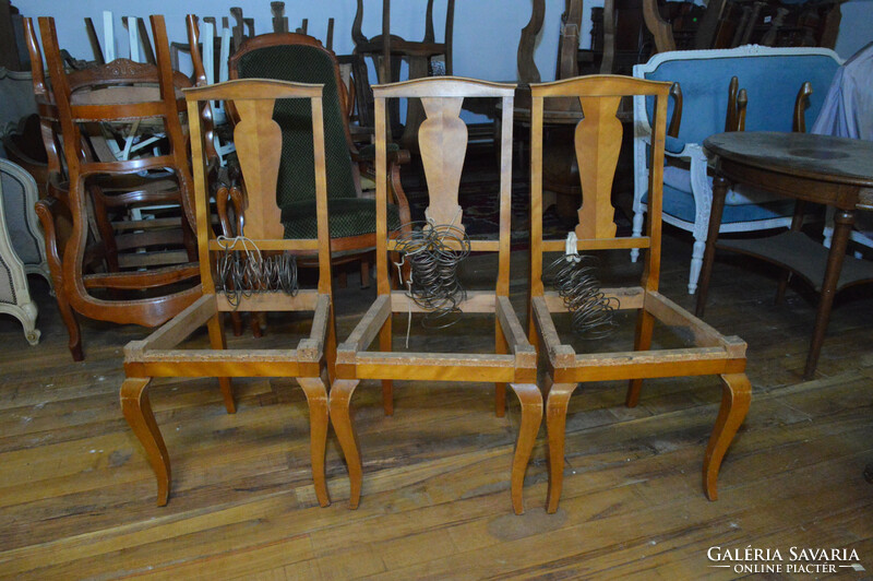 3 antique Bieder chairs