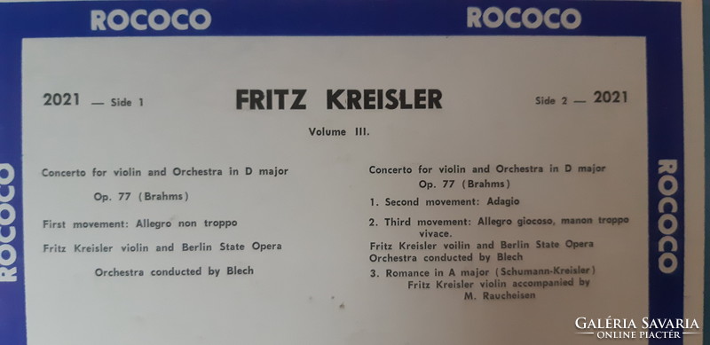 Fritz kreisler violin lp vinyl record vinyl rare !!
