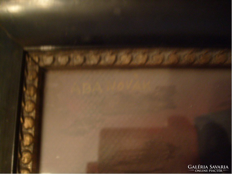 M1-12 Aba - Novák Másolat Jelzéssel üveglaposFestmény Ivócimborák Antik Keret 51X36 CM leárazva