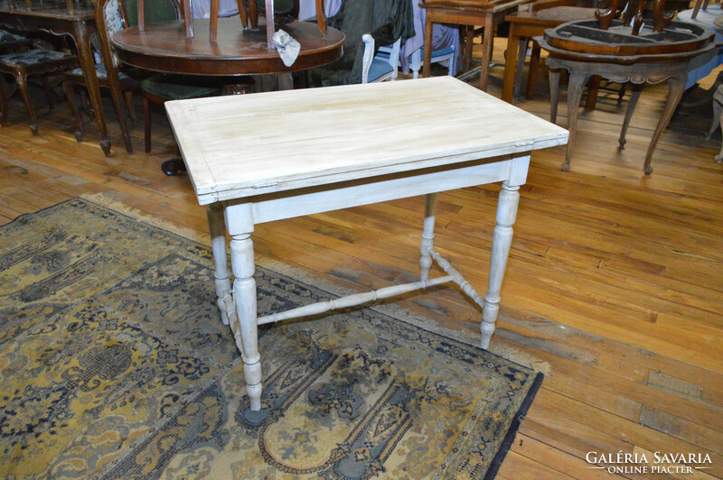 Antique pewter white table