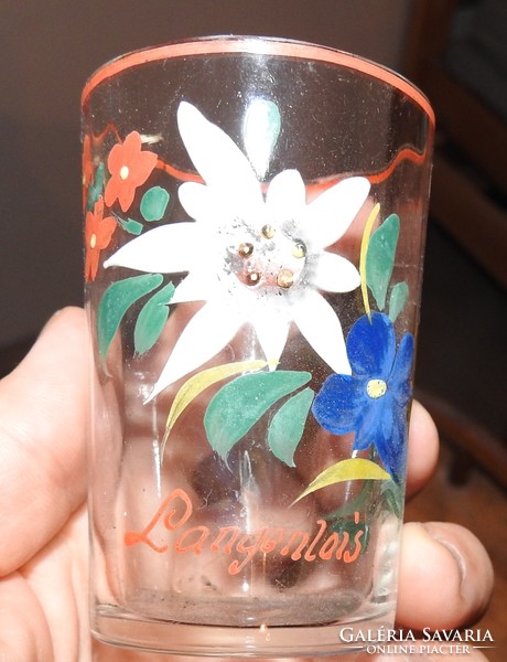 Langenlous kézzel festett havasi gyopár és egyéb virágmintás kupica