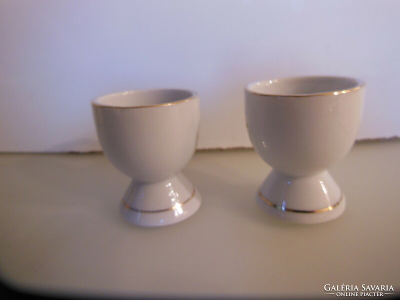 Egg cup - 2 pcs. - With child pattern - gold-plated - old - German - 5.5 x 4.5 cm
