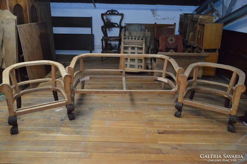 Antique Chippendale lounge set (disassembled)
