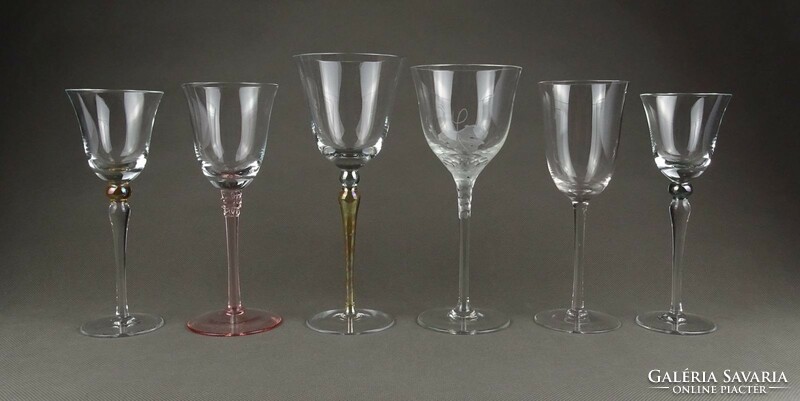 1K160 old mixed stemmed liqueur glass set of 6 pieces