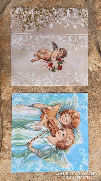 Angel napkin for collectors or decoupage technique