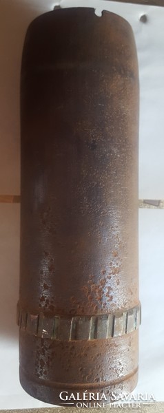 Shrapnel 7.5 cm shrapnel grenade sleeve cast iron projectile weighs 2.7 kg and is 21.8 cm long