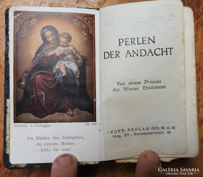 Antique German holy books - missal book, New Testament, prayer book