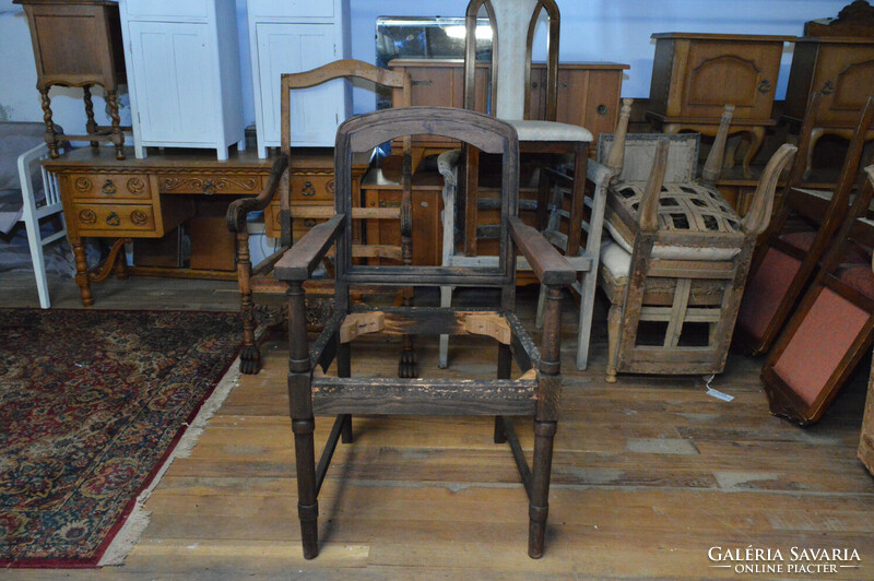 Antik szecessziós karfás szék