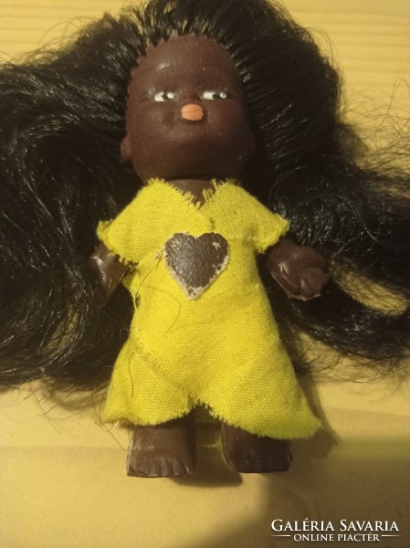 Retro trafficker black doll in her own clothes