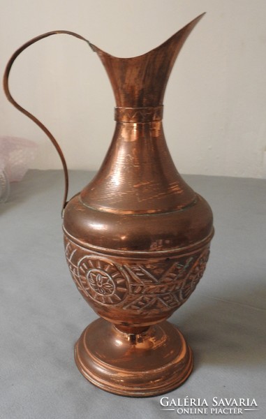 Copper carafe with pattern - spout